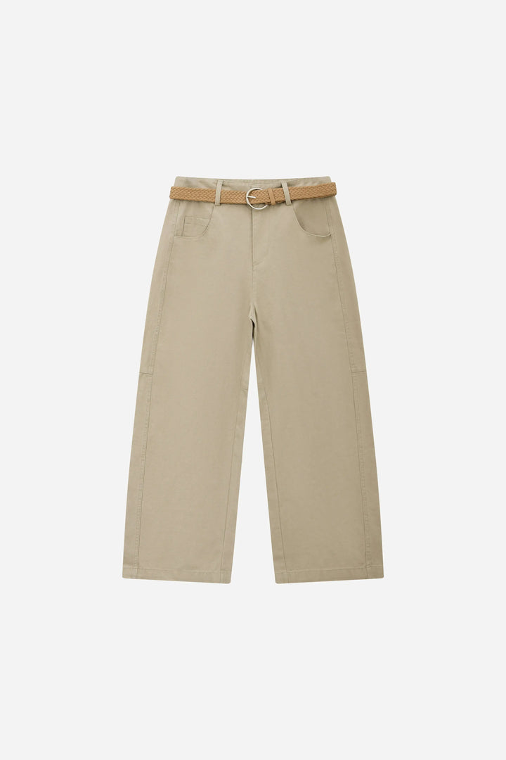 An image of a   12304 Belted Wide Leg Cotton Pants by  Mirra Masa
