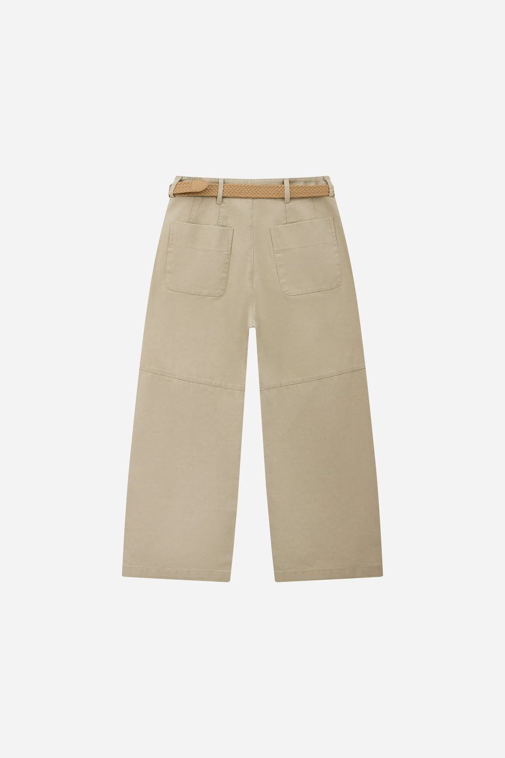 An image of a   12304 Belted Wide Leg Cotton Pants by  Mirra Masa