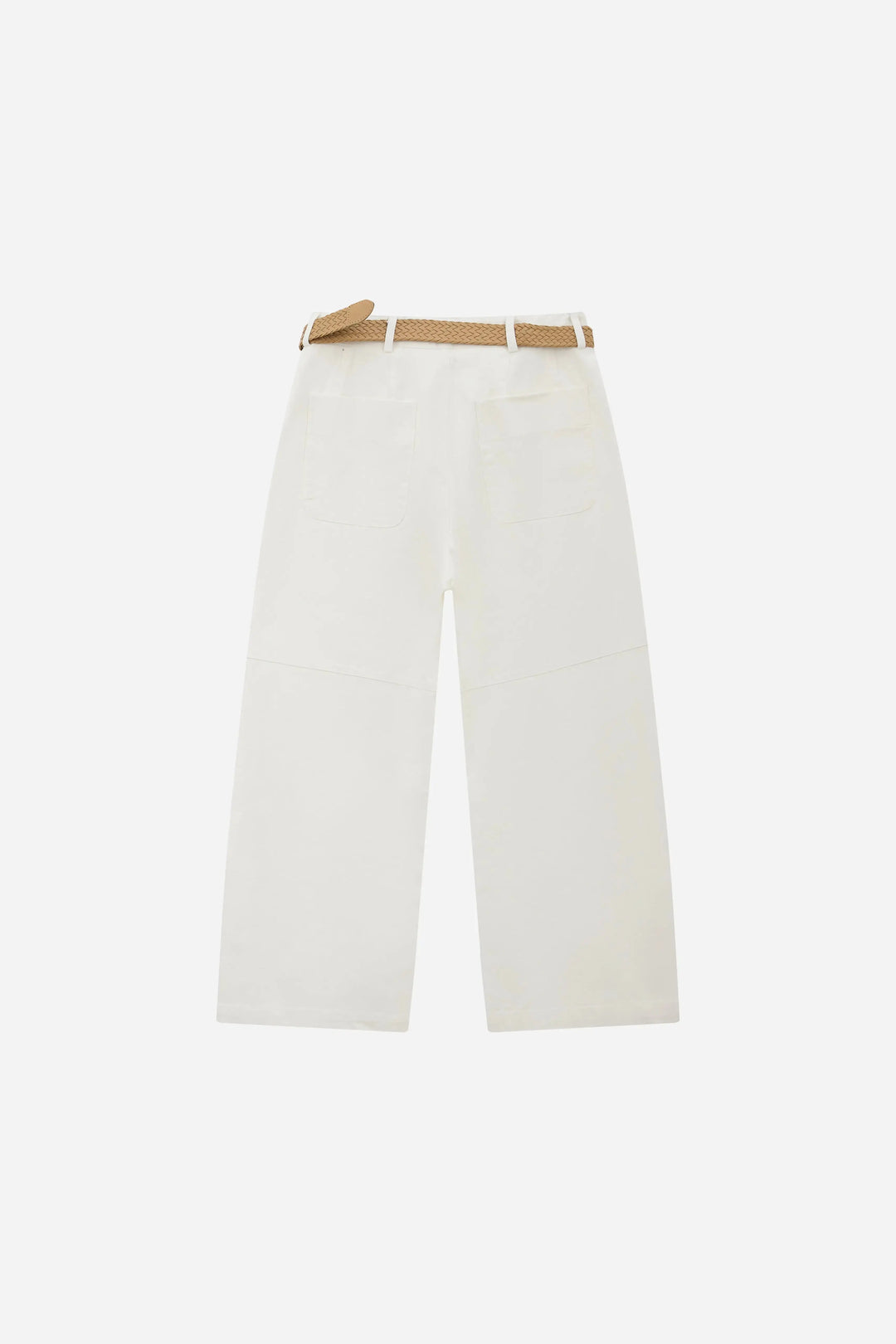 An image of a   12304 Belted Wide Leg Cotton Pants by  Mirra Masa
