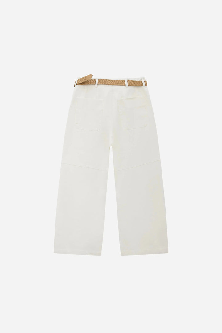 An image of a   12304 Belted Wide Leg Cotton Pants by  Mirra Masa