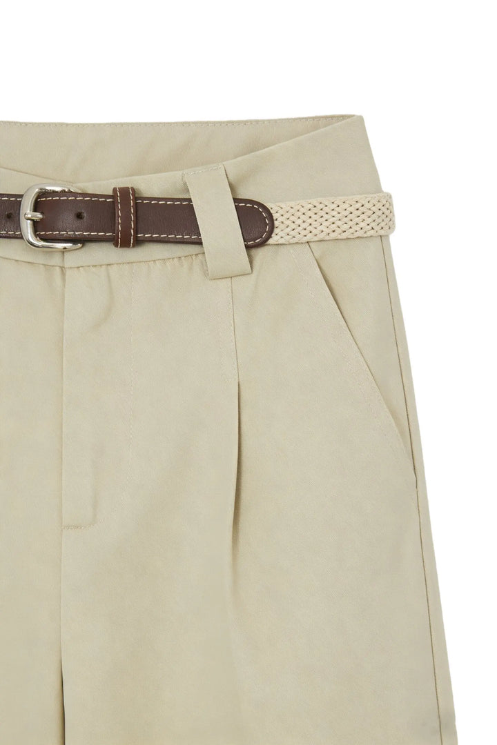 An image of a   12386 Pleated Cropped Trouser by  Mirra Masa