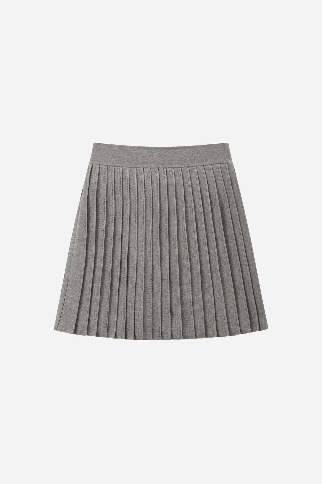 An image of a   12497 Solid Wool Blend Pleated Skirt by  Mirra Masa