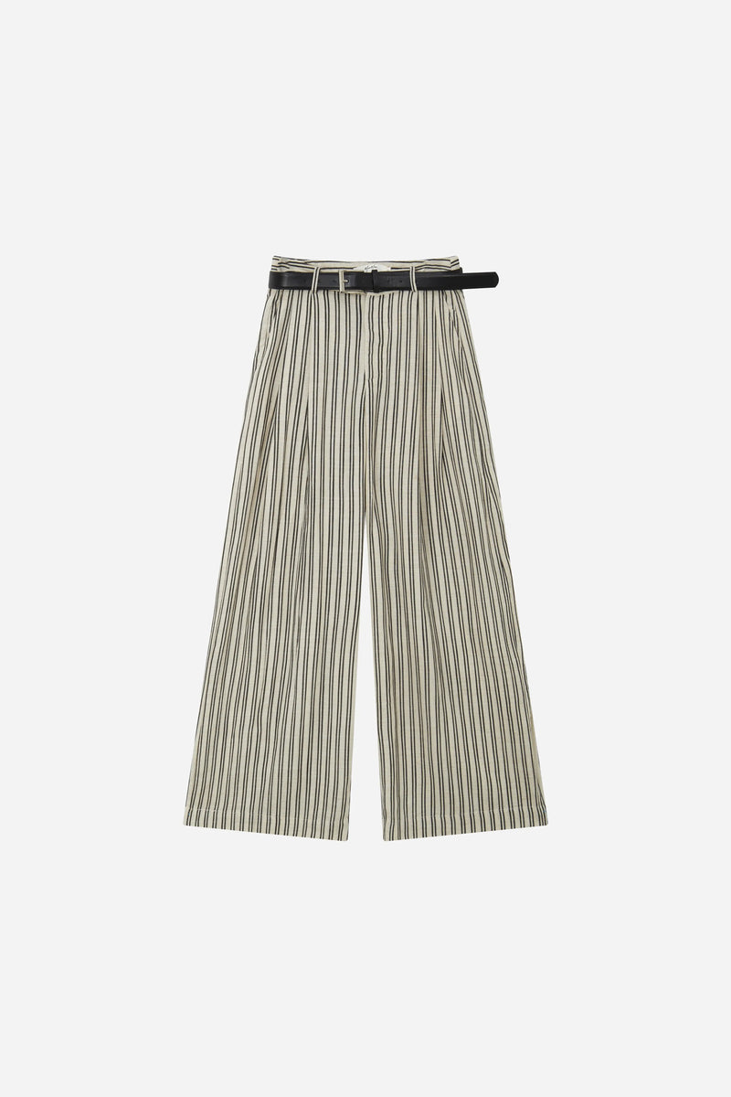 12594 Striped Wide-Leg Pant