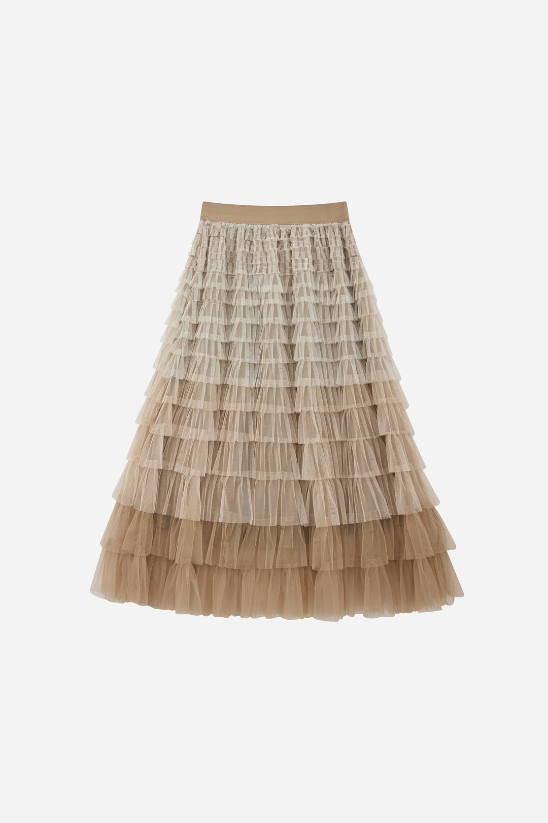 An image of a   12611 Tiered Tulle Maxi Skirt by  Mirra Masa