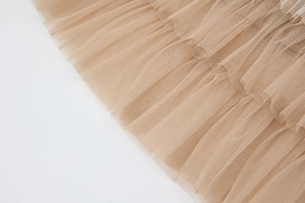 An image of a   12611 Tiered Tulle Maxi Skirt by  Mirra Masa