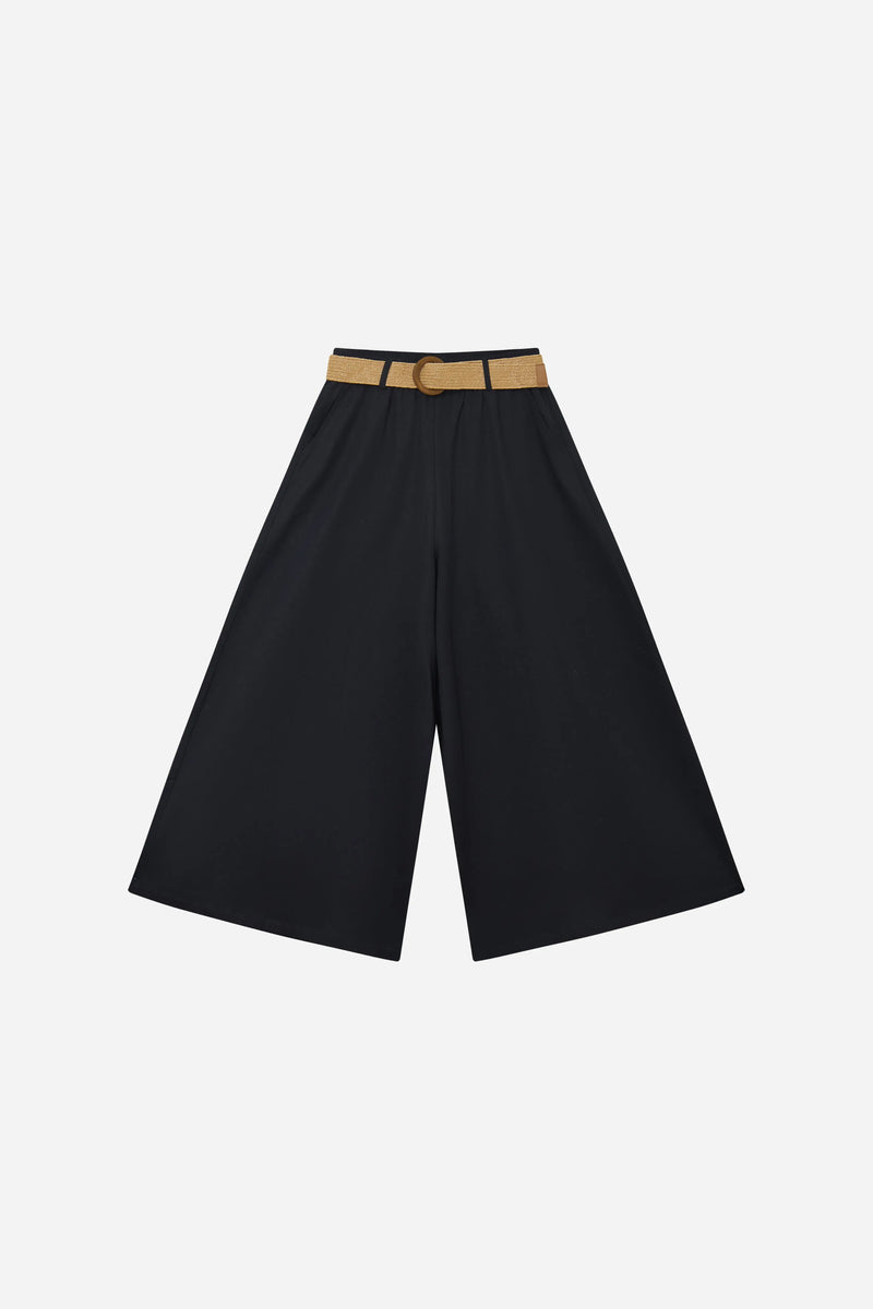 12655 Belted Wide Leg Pants