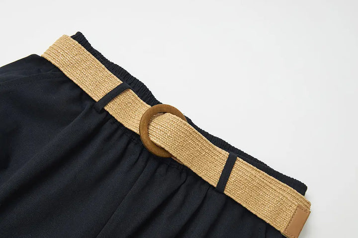 An image of a   12655 Belted Wide Leg Pants by  Mirra Masa