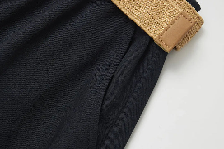 An image of a   12655 Belted Wide Leg Pants by  Mirra Masa