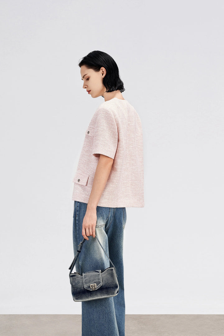 An image of a   12887 Wide Leg Patch Pocket Jeans by  Mirra Masa