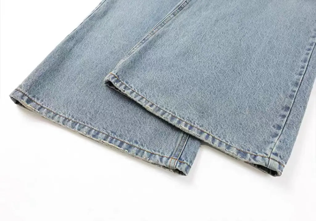 An image of a   12887 Wide Leg Patch Pocket Jeans by  Mirra Masa