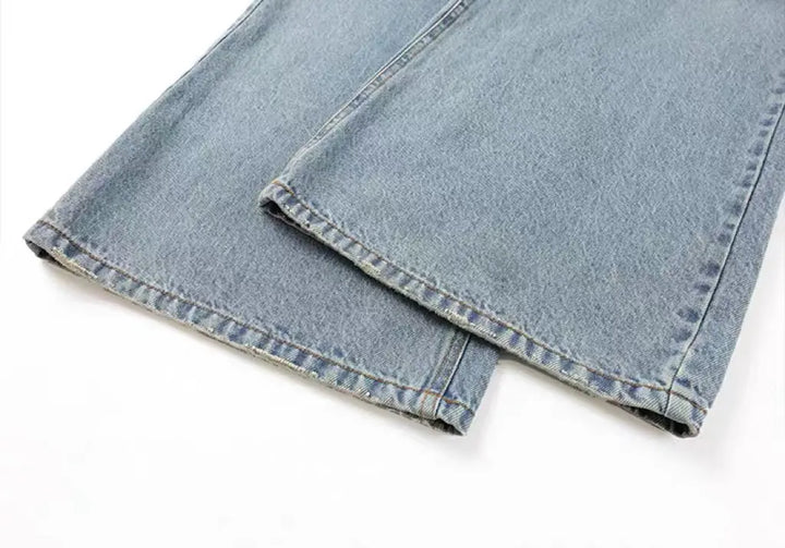 An image of a   12887 Wide Leg Patch Pocket Jeans by  Mirra Masa