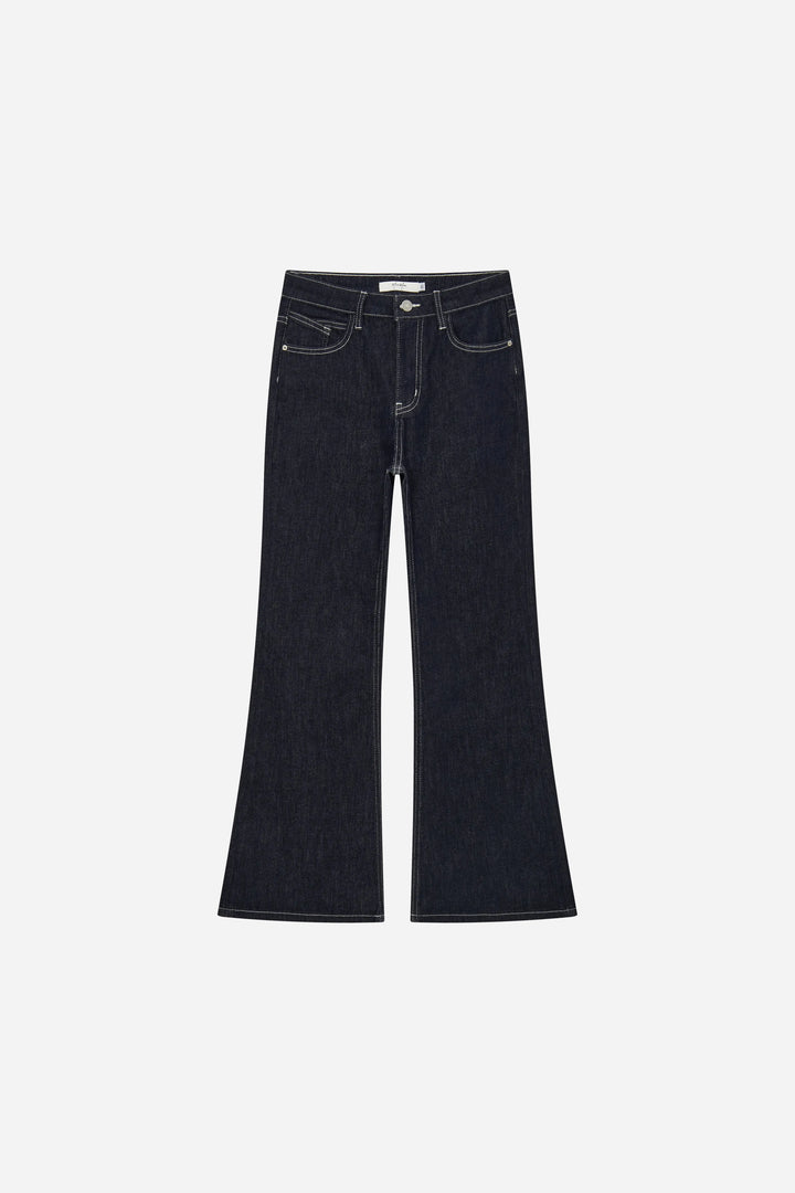 An image of a   12906 Bow Pocket Flare Jeans by  Mirra Masa