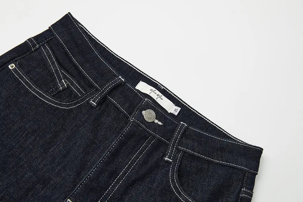 An image of a   12906 Bow Pocket Flare Jeans by  Mirra Masa