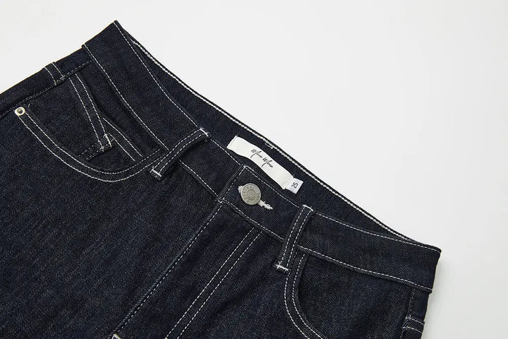 An image of a   12906 Bow Pocket Flare Jeans by  Mirra Masa