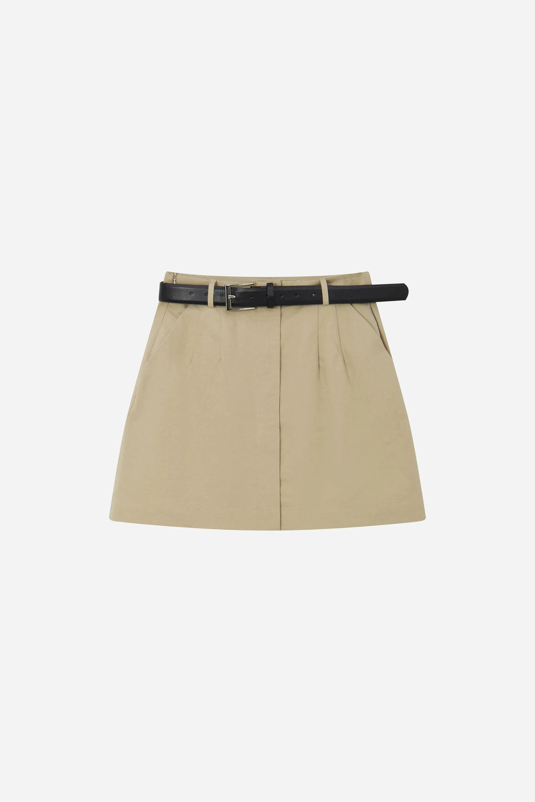 An image of a   12919 Belted A-Line Mini Skirt by  Mirra Masa