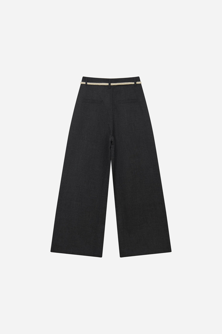 An image of a   12990 Woven Accent Wide Leg Pant by  Mirra Masa