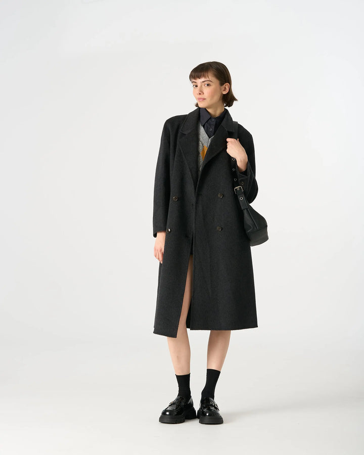 An image of a   1334D Long Wool Coat by  Mirra Masa