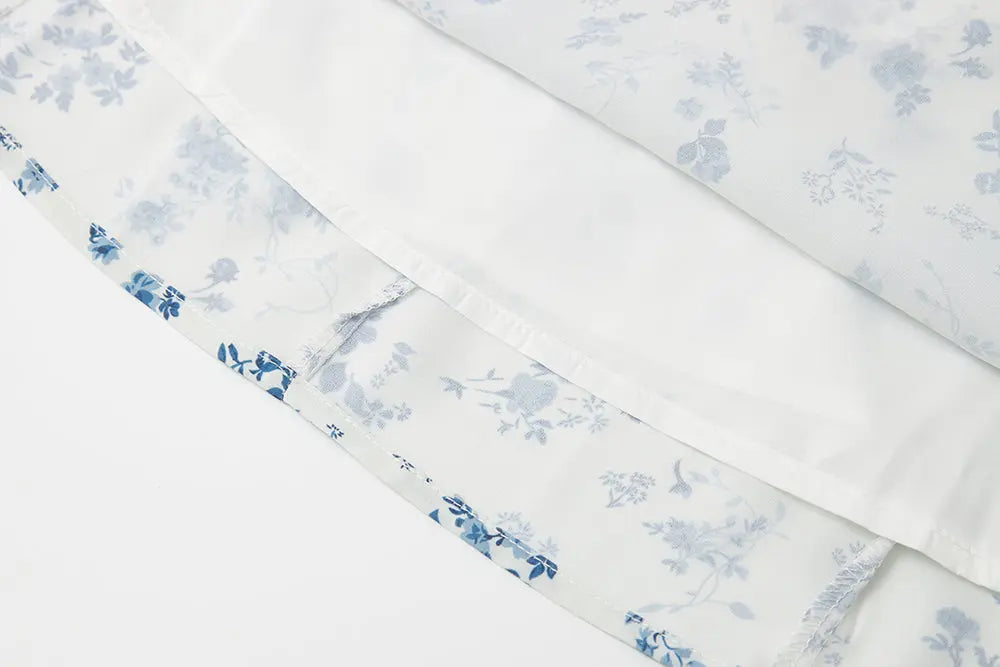 An image of a   13737 Floral Tie-Strap Mini Dress by  Mirra Masa