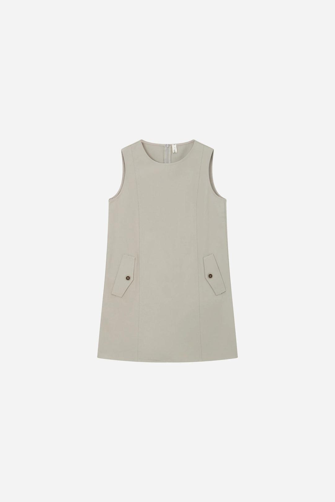 An image of a   13991 Sleeveless Pocket Shift Dress by  Mirra Masa