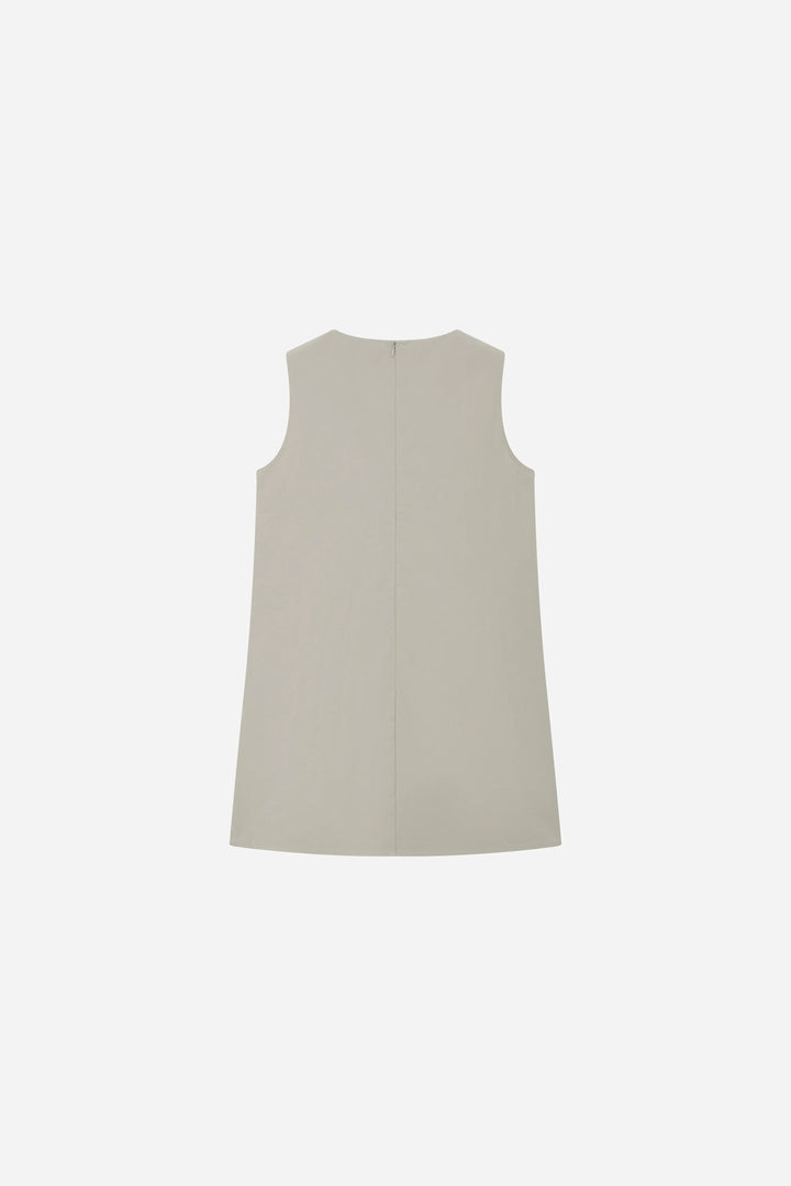 An image of a   13991 Sleeveless Pocket Shift Dress by  Mirra Masa