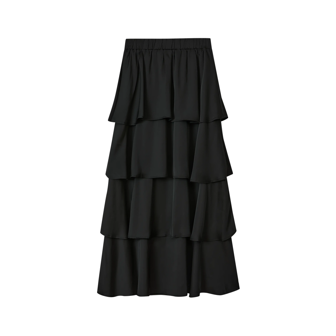 An image of a   1411Q Tiered Skirt by  Mirra Masa