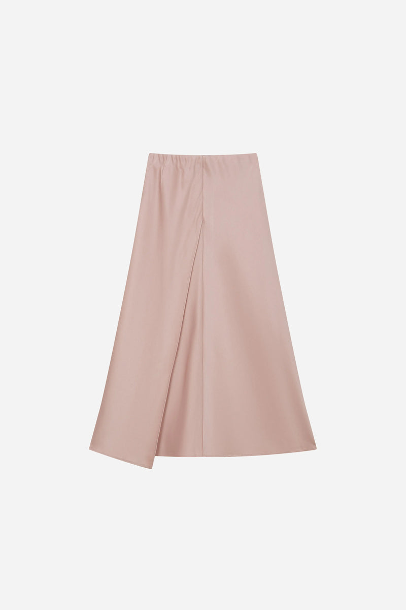 16161 Satin Side Slit Skirt