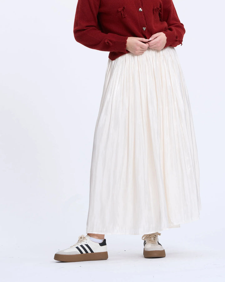 An image of a   16839 Silky Pleated Skirt by  Mirra Masa