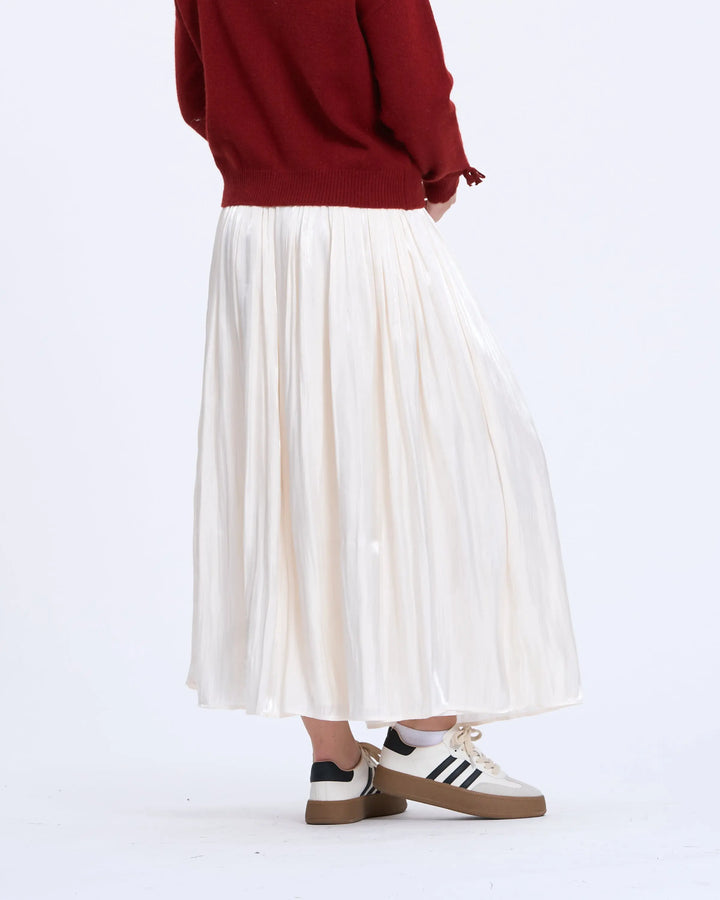 An image of a   16839 Silky Pleated Skirt by  Mirra Masa