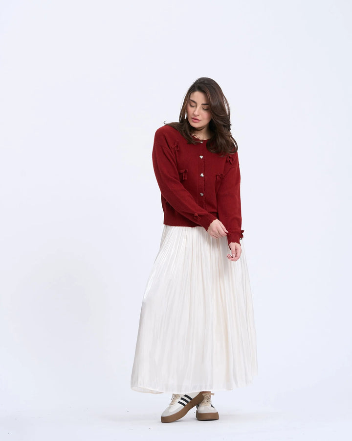 An image of a   16839 Silky Pleated Skirt by  Mirra Masa