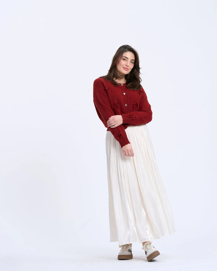 An image of a   16839 Silky Pleated Skirt by  Mirra Masa