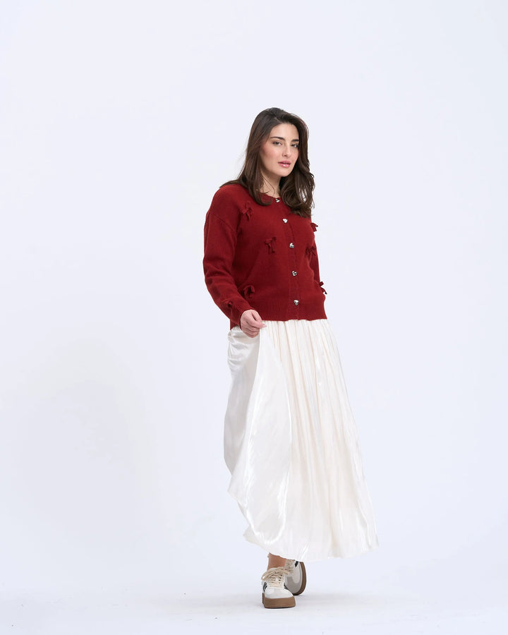 An image of a   16839 Silky Pleated Skirt by  Mirra Masa