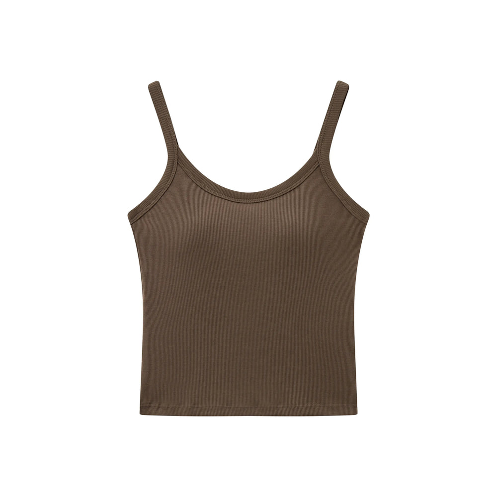 An image of a  Dark Khaki / One-Size 1805C Cami Top by  Mirra Masa