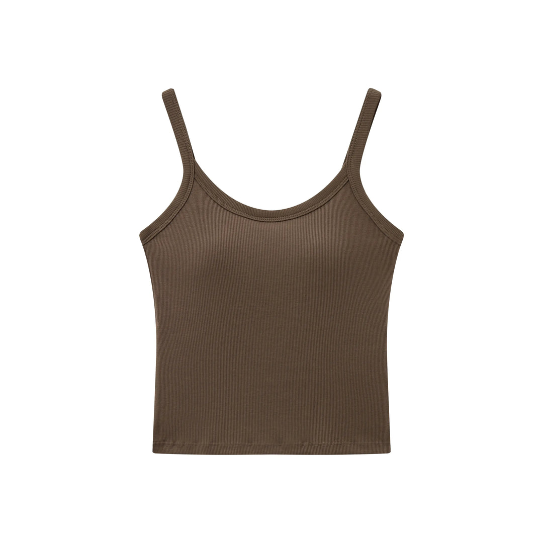 An image of a  Dark Khaki / One-Size 1805C Cami Top by  Mirra Masa
