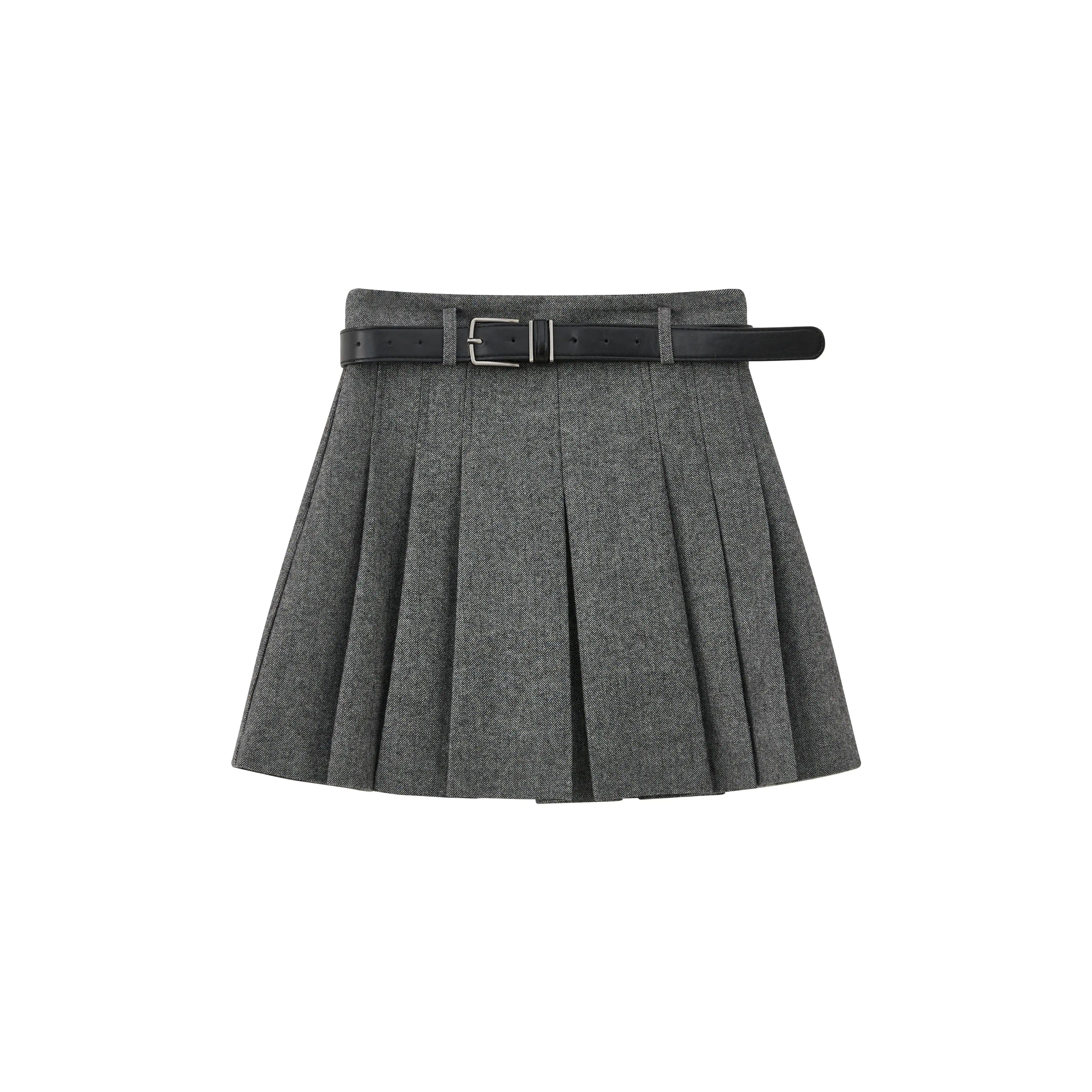 An image of a 1984Q Pleated Mini Skirt by Mirra Masa