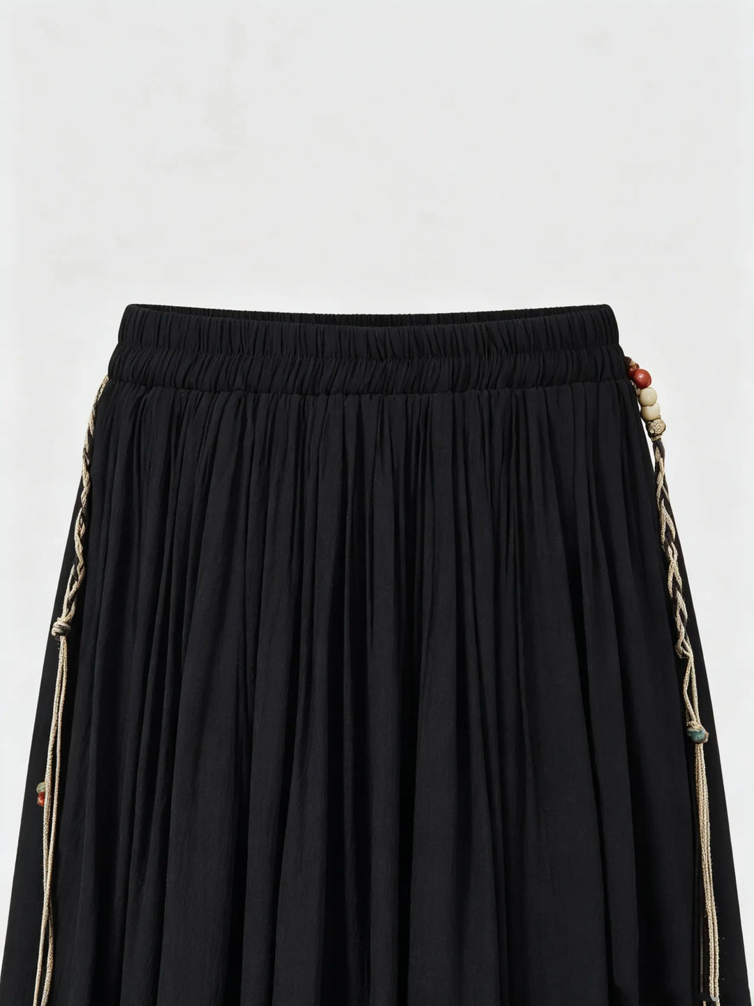 An image of a   20038OL Pleated Cotton Maxi Skirt by  Mirra Masa