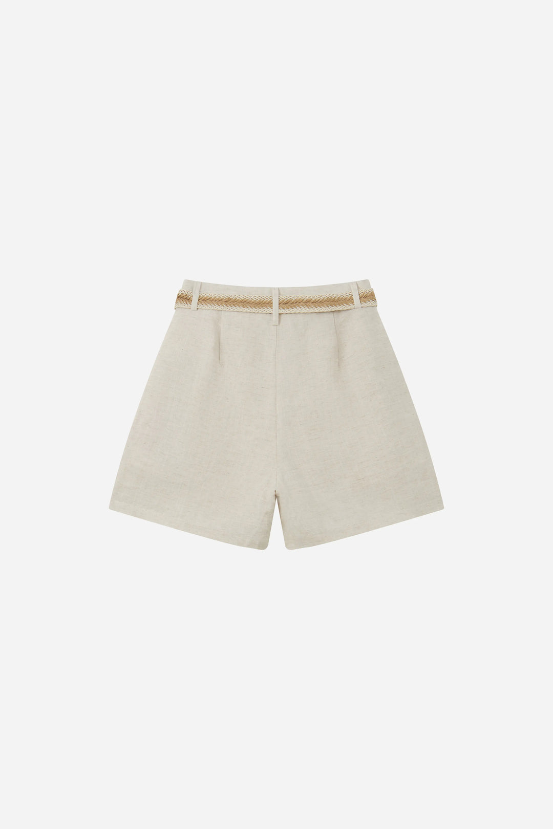 An image of a   20537 Belted Linen Shorts by  Mirra Masa