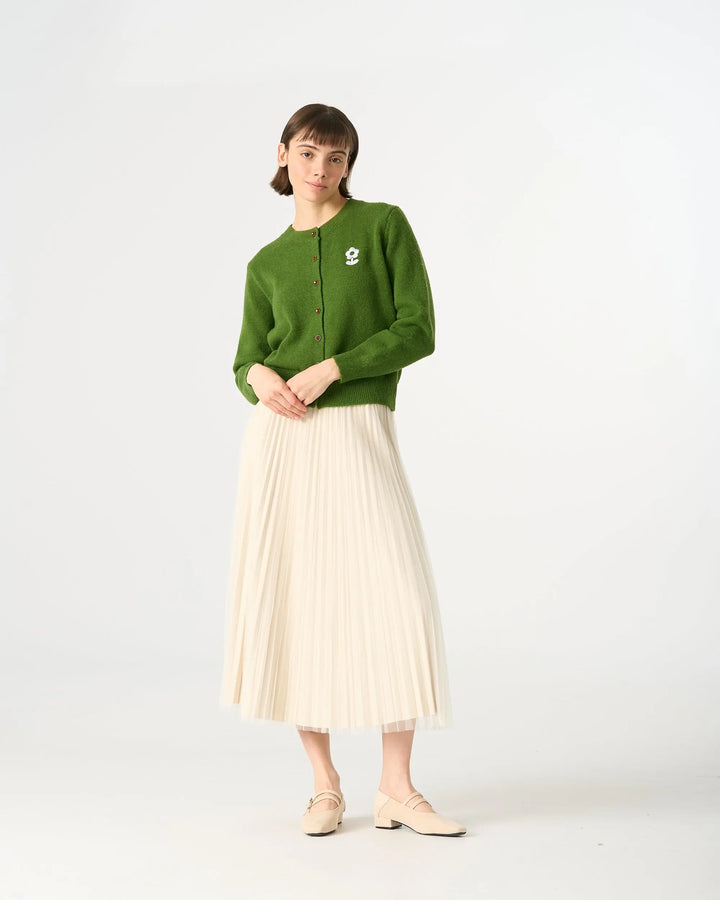 An image of a   205519 Inner-Glitter Pleated Skirt by  Mirra Masa