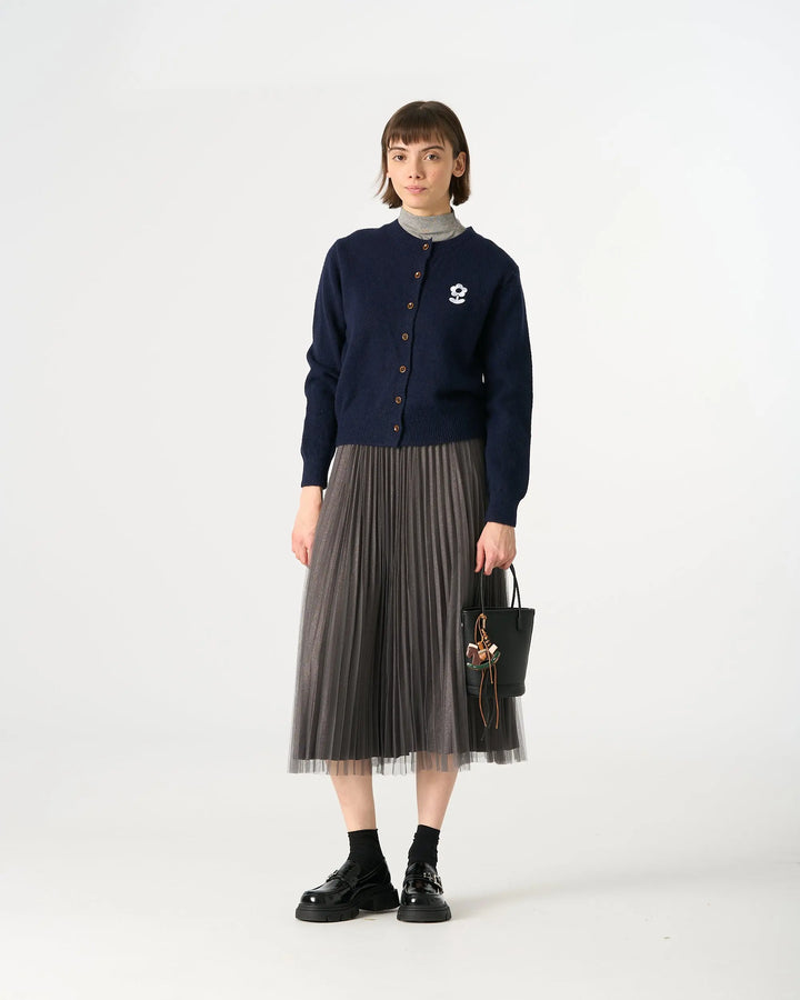 An image of a   205519 Inner-Glitter Pleated Skirt by  Mirra Masa