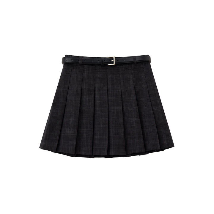 An image of a   20584 Pleated Mini Skirt by  Mirra Masa
