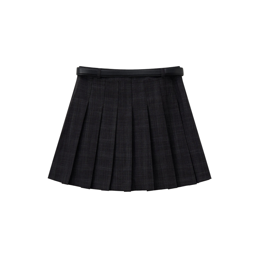 An image of a   20584 Pleated Mini Skirt by  Mirra Masa