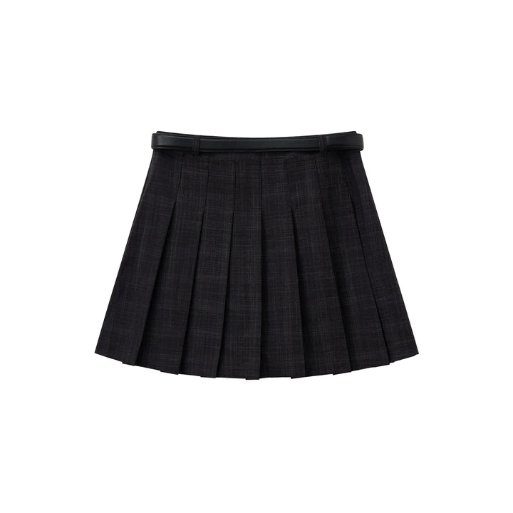 An image of a   20584 Pleated Mini Skirt by  Mirra Masa