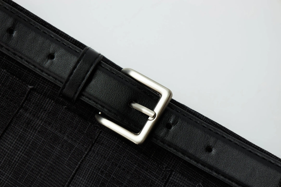 An image of a   20584 Pleated Mini Skirt by  Mirra Masa