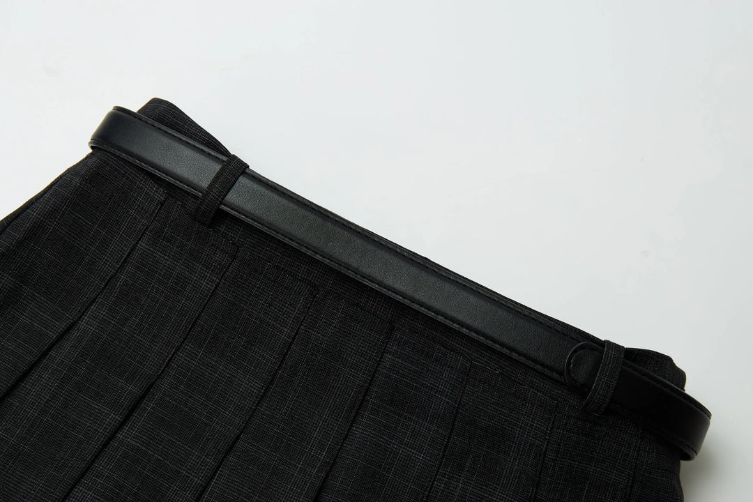 An image of a   20584 Pleated Mini Skirt by  Mirra Masa