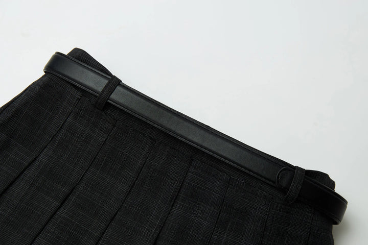 An image of a   20584 Pleated Mini Skirt by  Mirra Masa