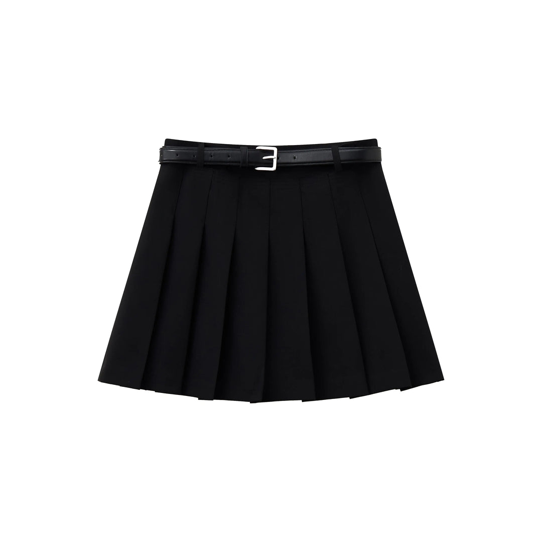 An image of a   20584 Pleated Mini Skirt by  Mirra Masa