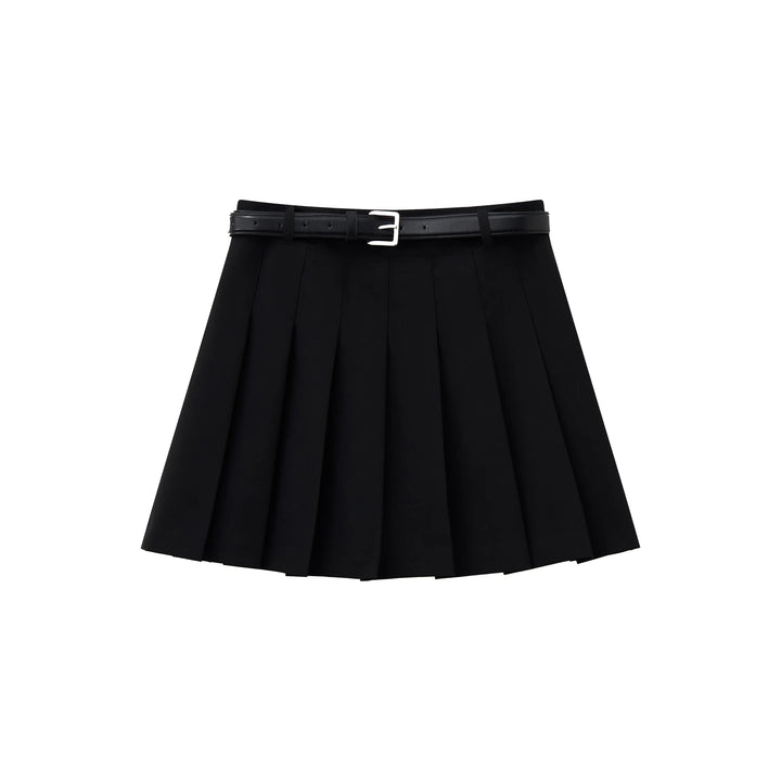 An image of a   20584 Pleated Mini Skirt by  Mirra Masa
