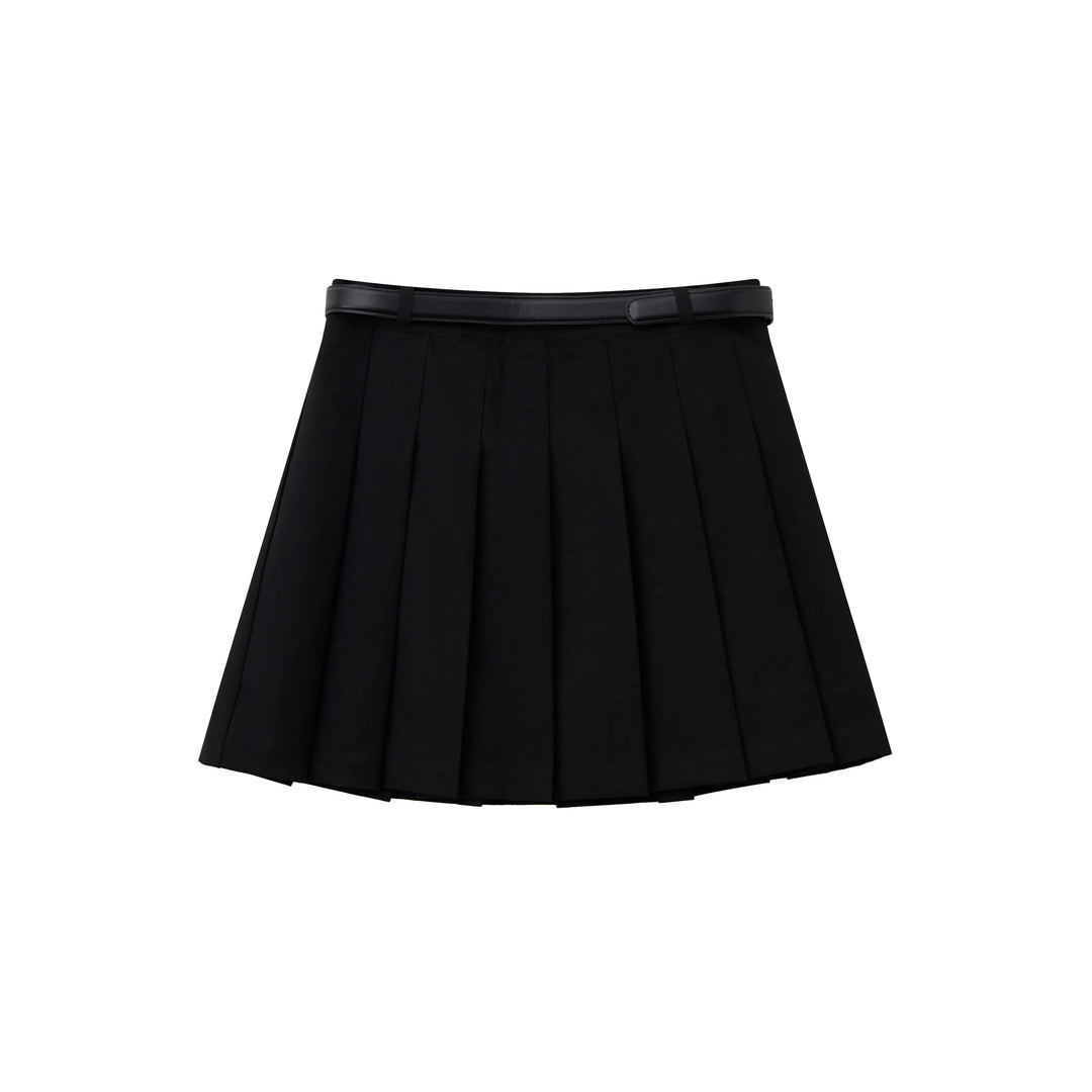 An image of a   20584 Pleated Mini Skirt by  Mirra Masa