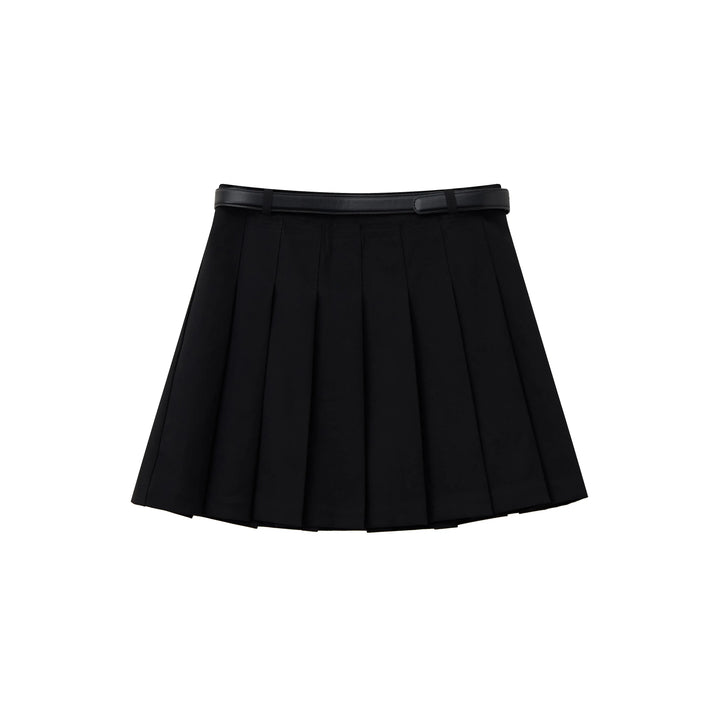 An image of a   20584 Pleated Mini Skirt by  Mirra Masa