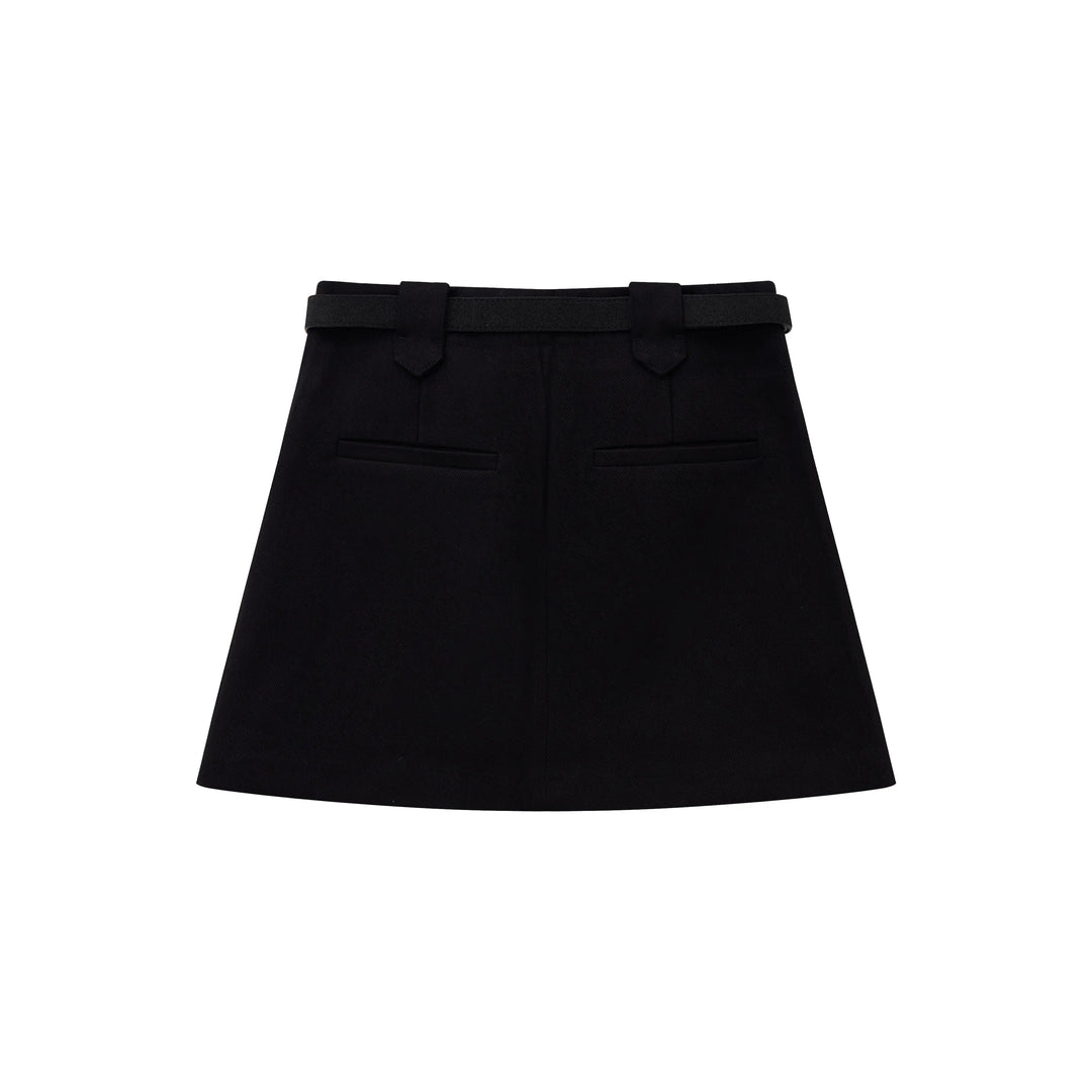An image of a   20621 A-Line Mini Skirt by  Mirra Masa
