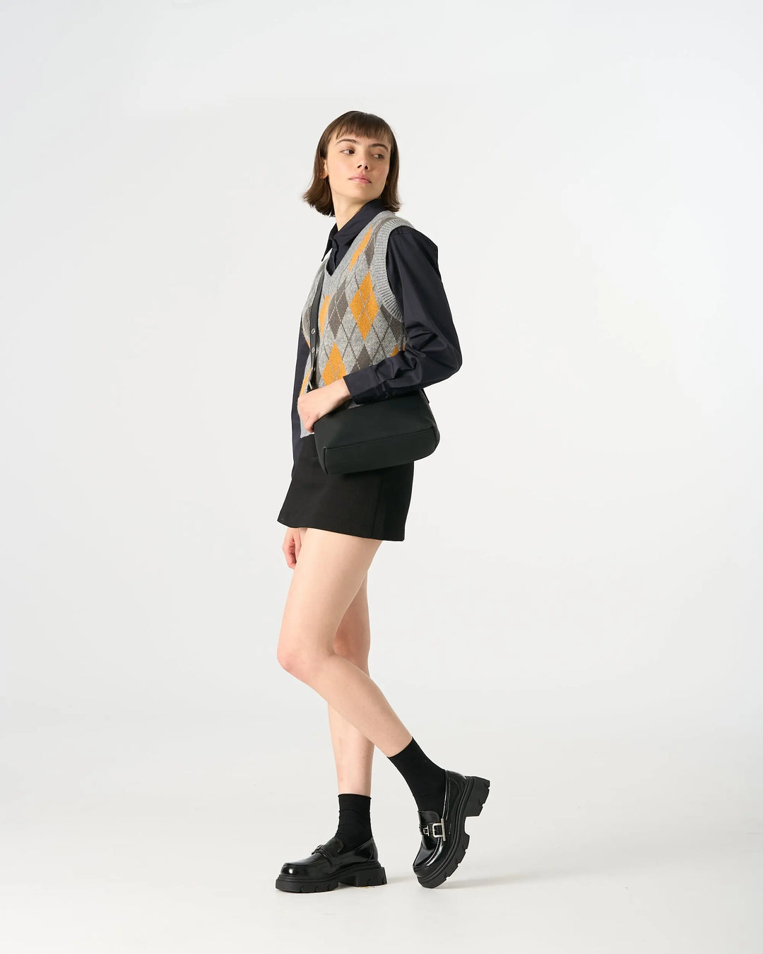 An image of a   20621 A-Line Mini Skirt by  Mirra Masa